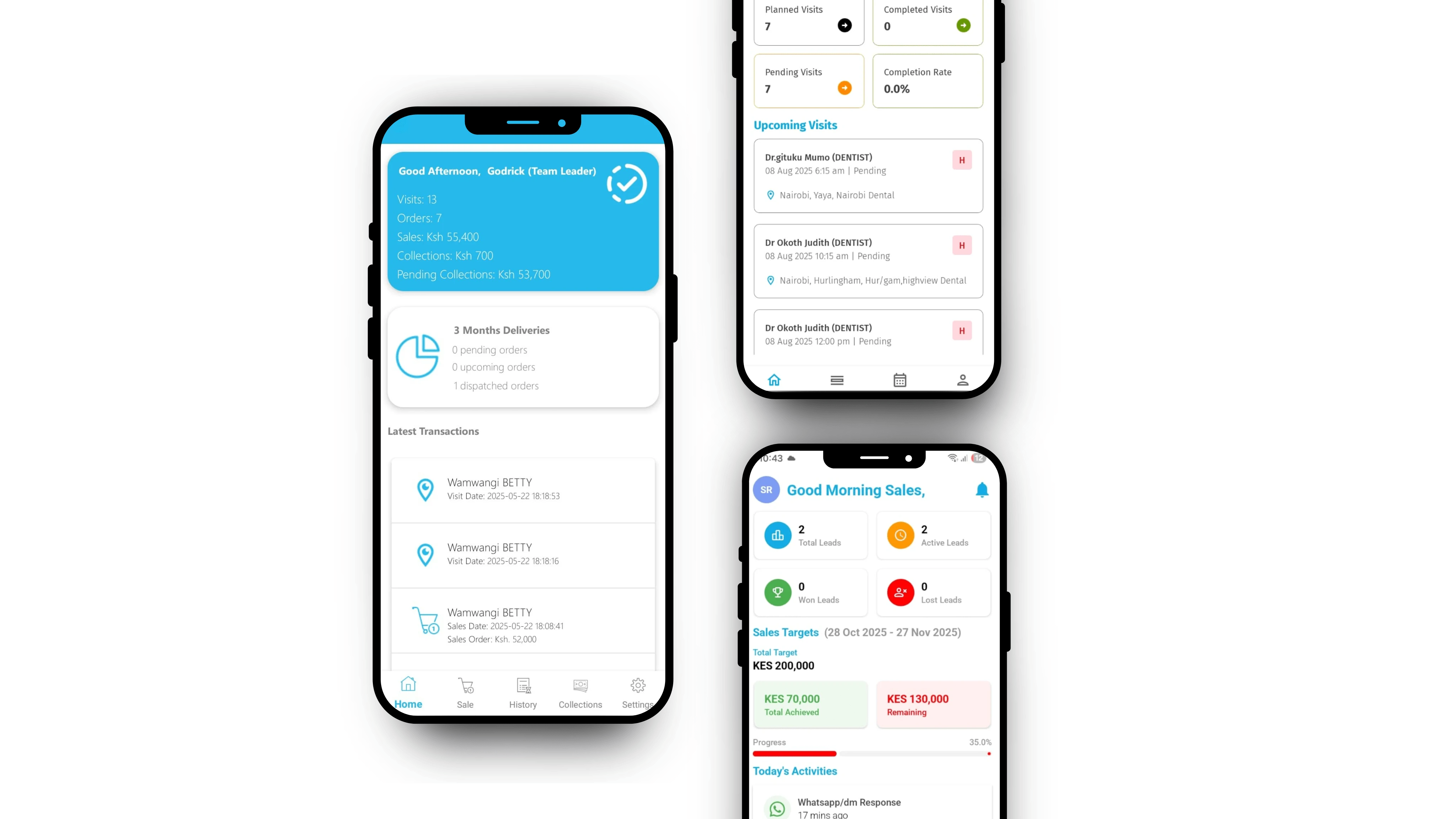 Mobile apps for field sales